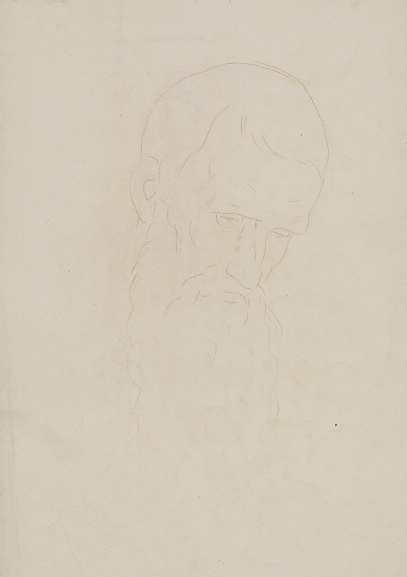 Männlicher Studienkopf im Umriss by Bernhard von Neher the younger — digital art print download