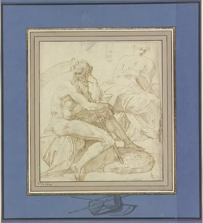 Saturn und eine weibliche Figur by Bonaventura Lamberti — digital art print download