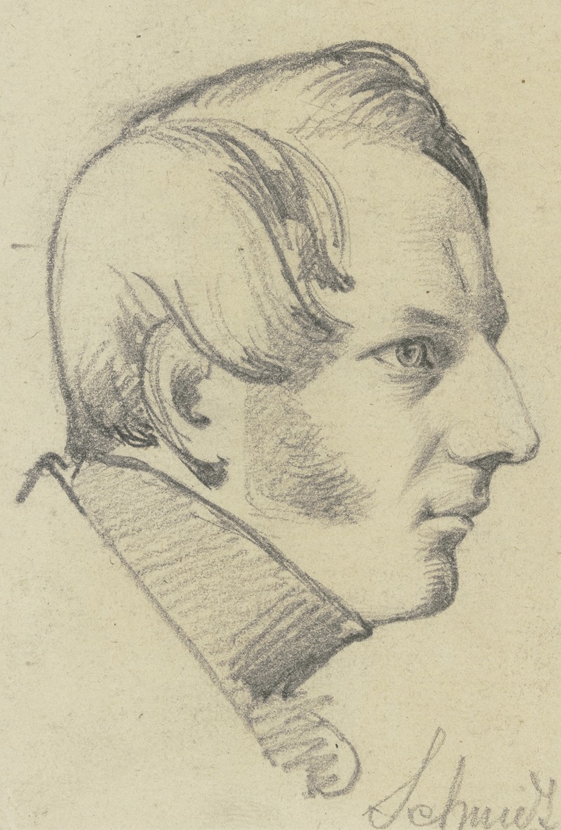 Bildnis Schmidt im Profil nach rechts — Карл Хофф