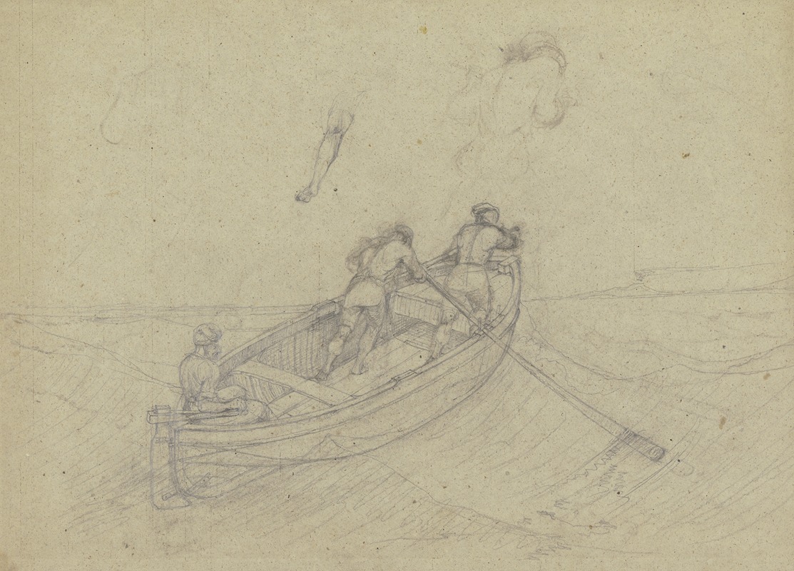 Boot bei Capri mit drei Fischern bemannt — Carl Morgenstern