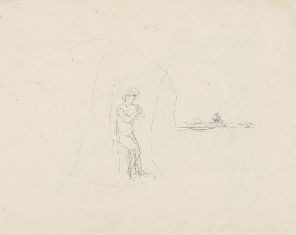 Figure in a grotto by Карл Морганштерн, 1835 — digital art print download
