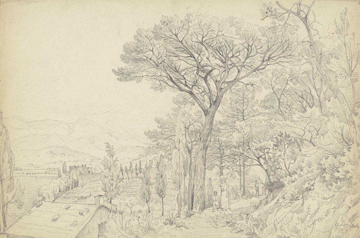 Pines on the Riviera by Карл Морганштерн, 1841 — digital art print download