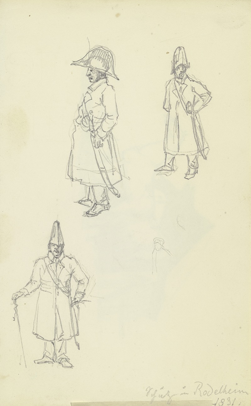 Studienblatt; Schütze in Rödelheim by Карл Морганштерн, 1831 — digital art print download