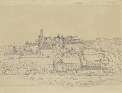 View of Eppstein with castle by Carl Morgenstern — digital art print download