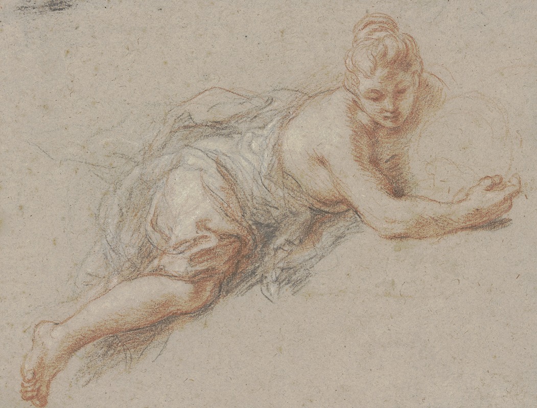 Study of a female figur by Шарль де Ла Фосс — digital art print download