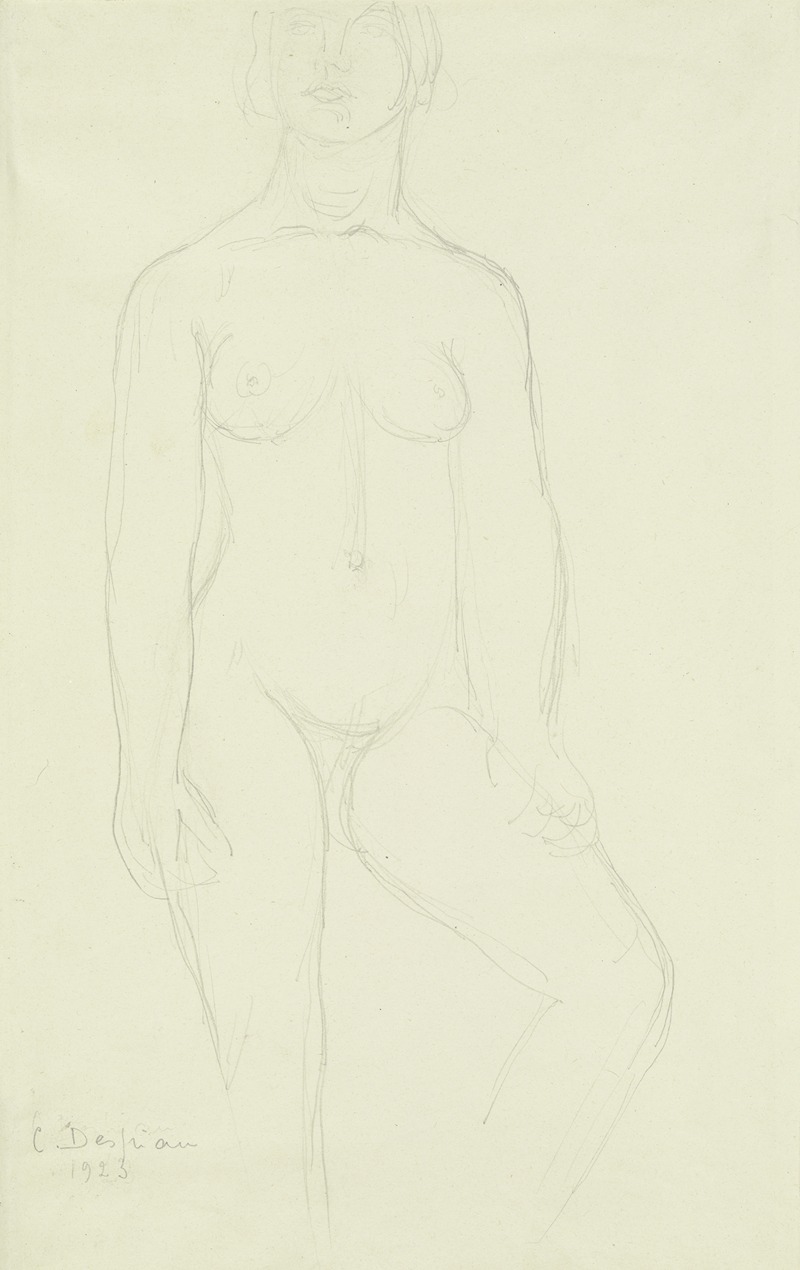 Female nude by Charles Despiau, 1923 — digital art print download