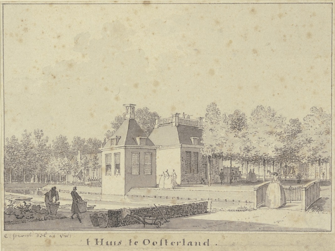 t'Huis te Oosterland by Корнелис Пронк — digital art print download