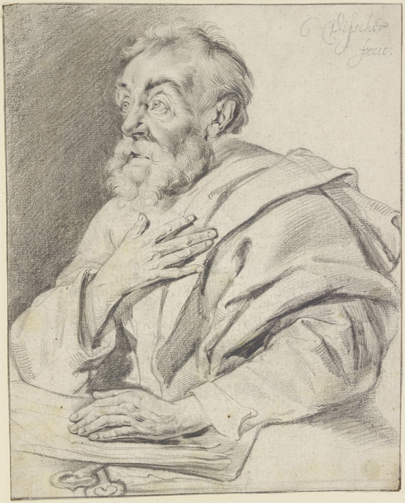 Der Heilige Petrus in einem Buche lesend — Cornelis Visscher
