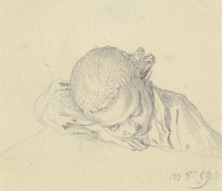 Am Tisch eingeschlafener Knabe by Даниэль Николай Ходовецкий, 1759 — digital art print download