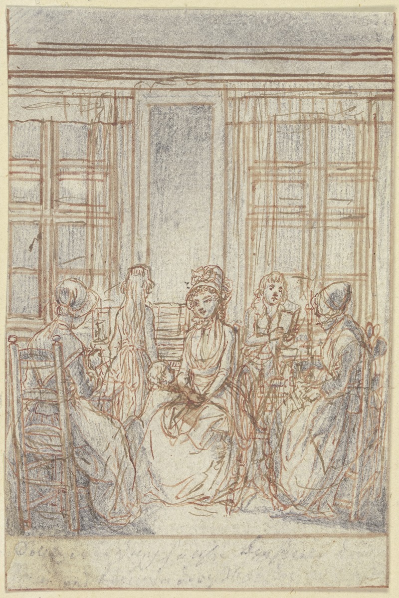 In the middle of a room — Daniel Nikolaus Chodowiecki