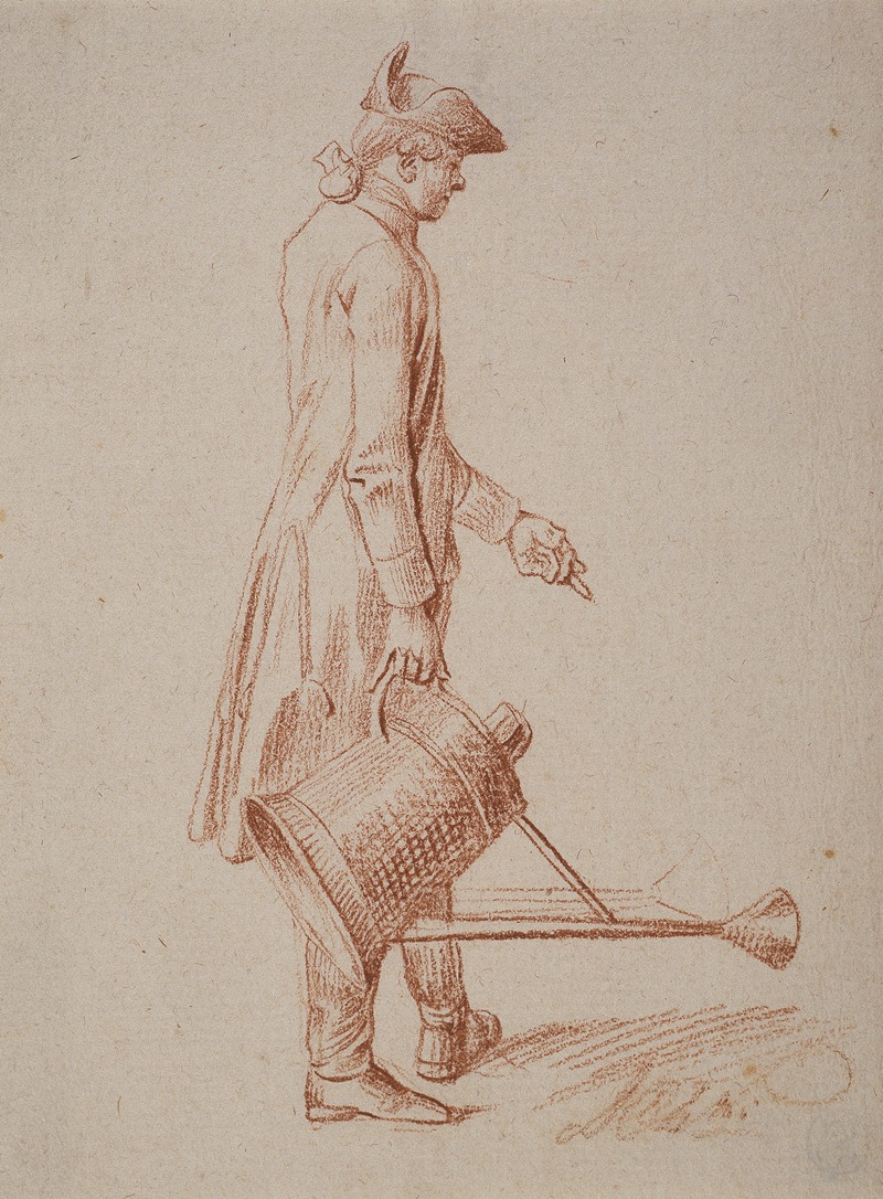 Man with watering can by Даниэль Николай Ходовецкий — digital art print download