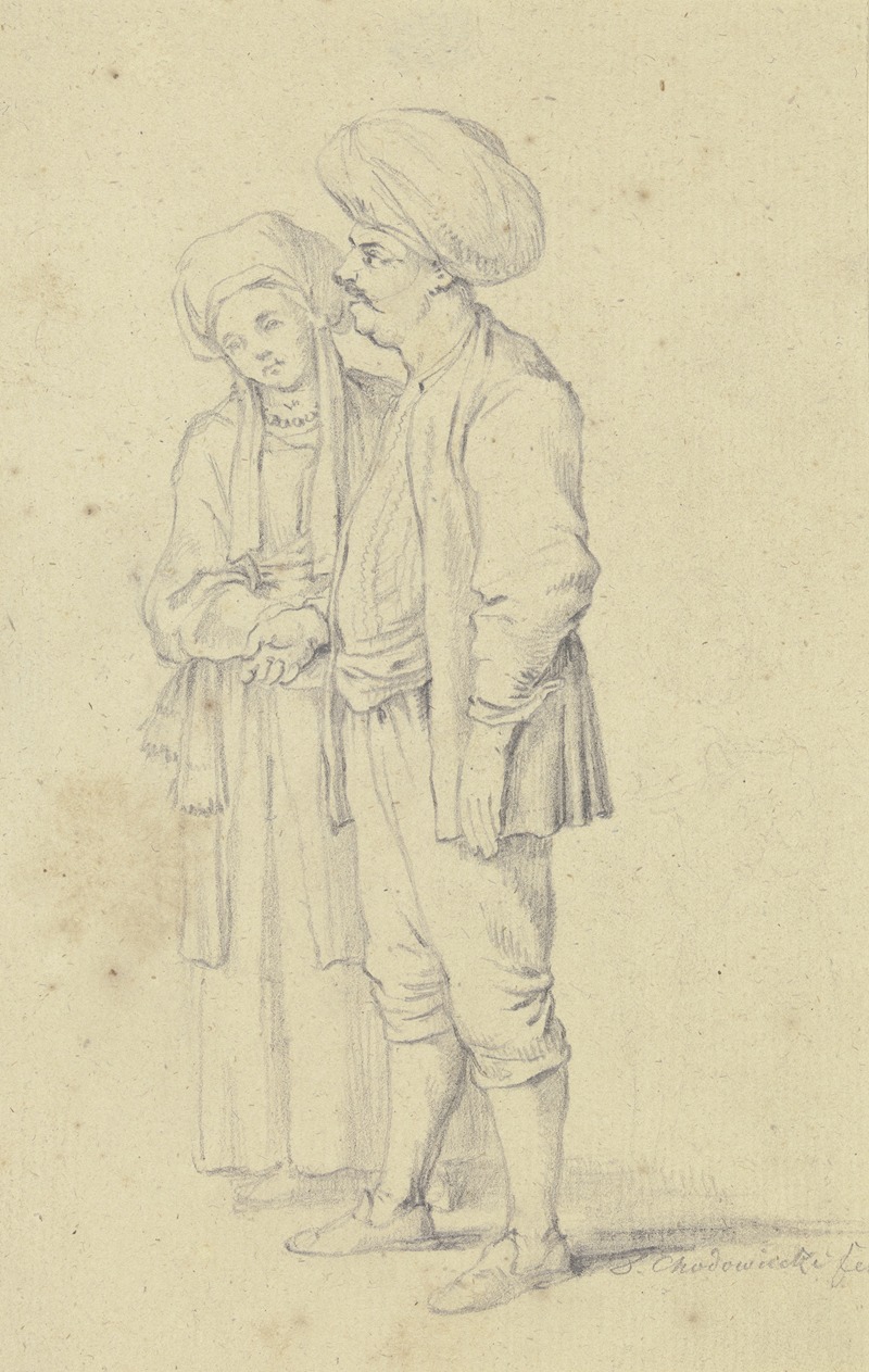 Turkish couple by Даниэль Николай Ходовецкий — digital art print download