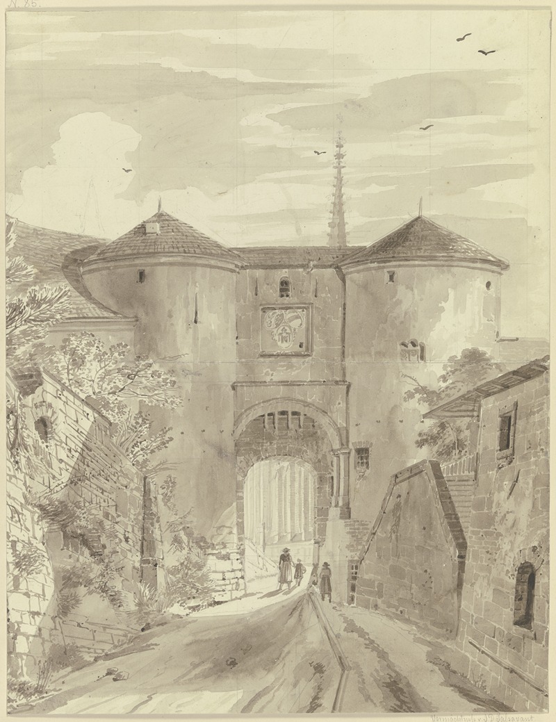 Altes Stadttor mit zwei Türmen by Доменико Квальо-младший — digital art print download