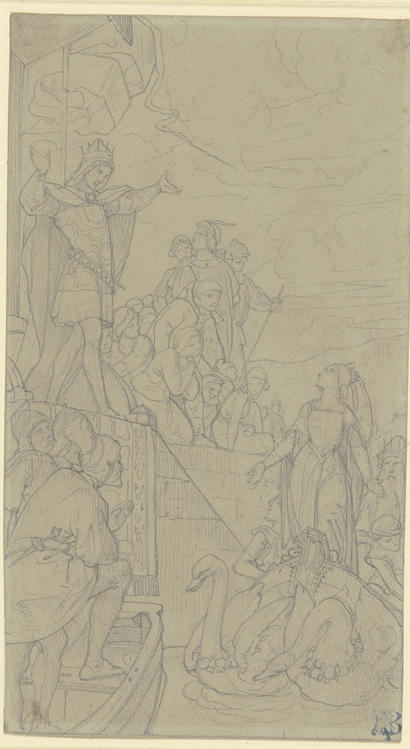 Ameleya's arrival in Mainz, ca. 1854 by Эдуард фон Штайнле — digital art print download