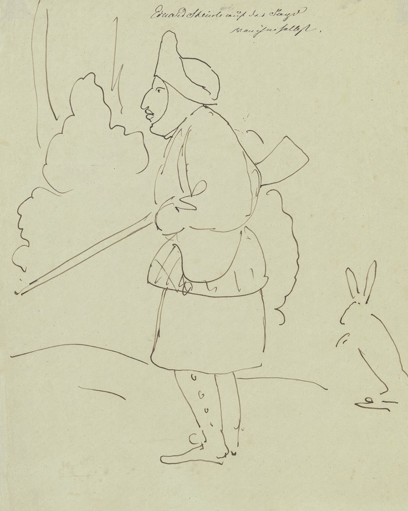 Edward Steinle auf der Jagd by Эдуард фон Штайнле — digital art print download