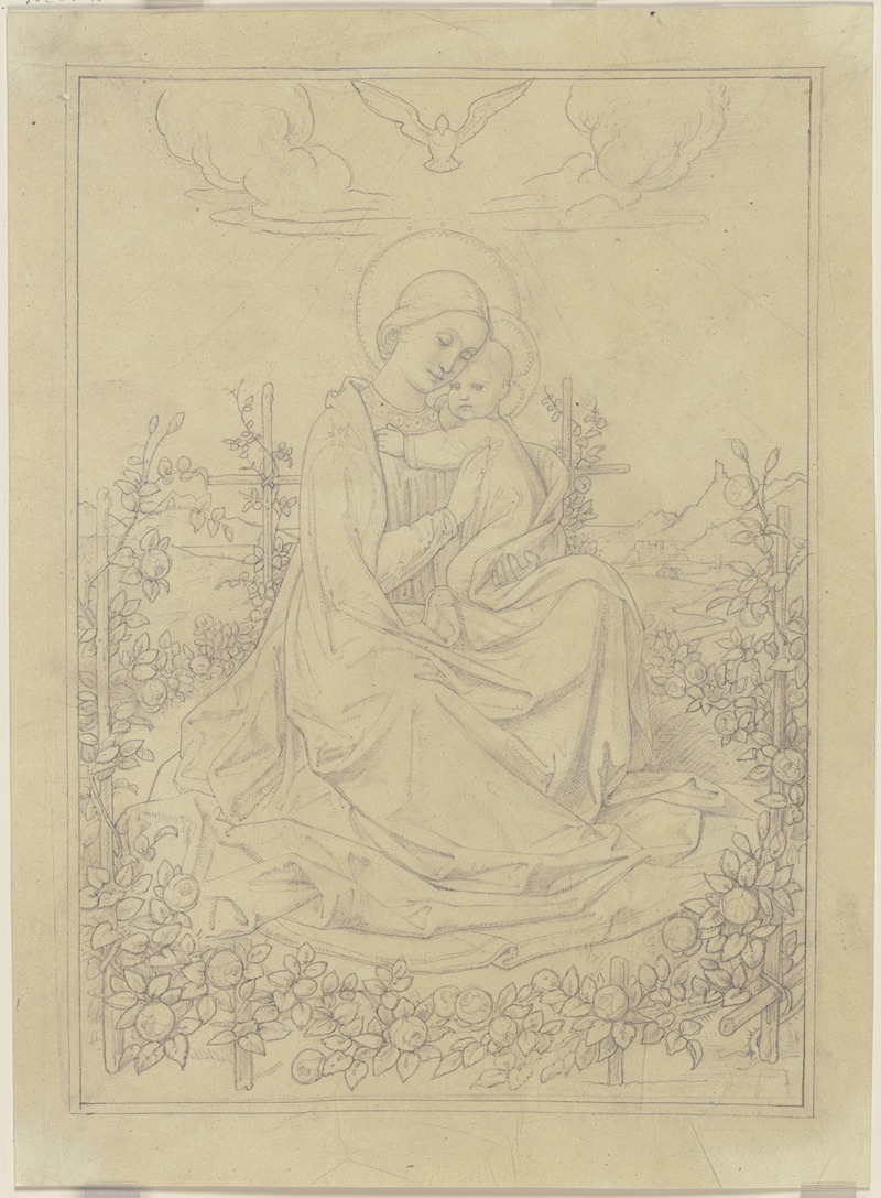 Madonna in the rose garden — Eduard von Steinle