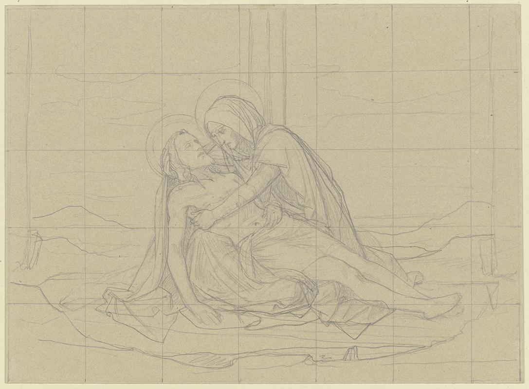 Pietà 2 by Эдуард фон Штайнле, 1865 — digital art print download