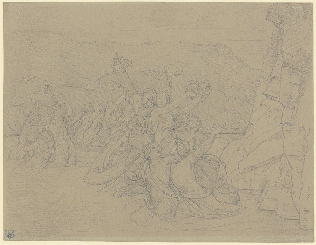 Rhine song by Эдуард фон Штайнле, 1854 — digital art print download