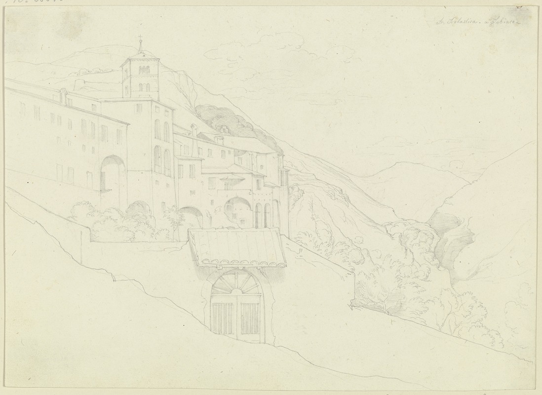 S. Scolastica bei Subiaco by Eduard von Steinle — digital art print download