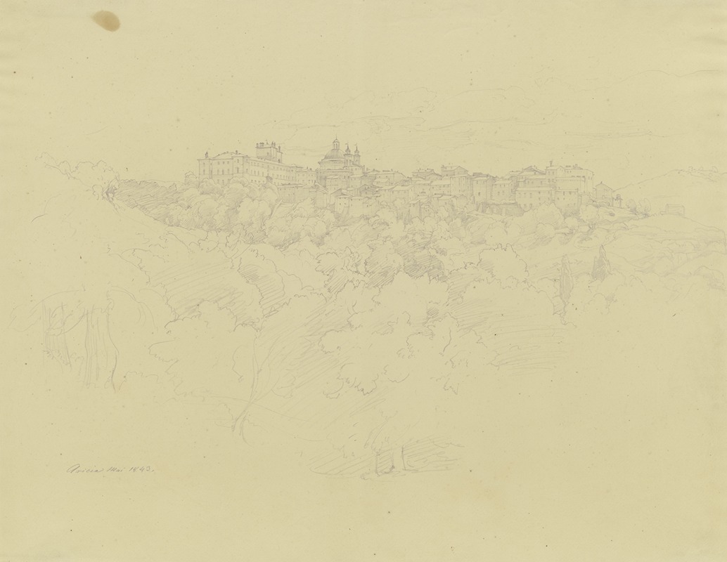 View of Aricia by Эдуард Вильгельм Позе, 1843 — digital art print download