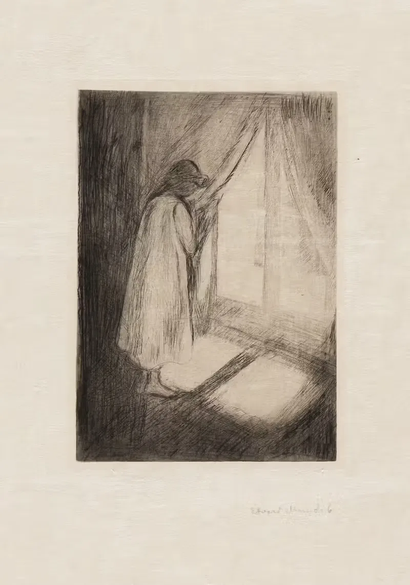 The Girl at the Window — Edvard Munch