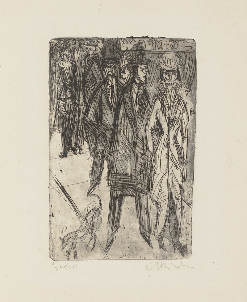 Ansprachen auf der Straße II by Эрнст Людвиг Кирхнер, 1914 — digital art print download