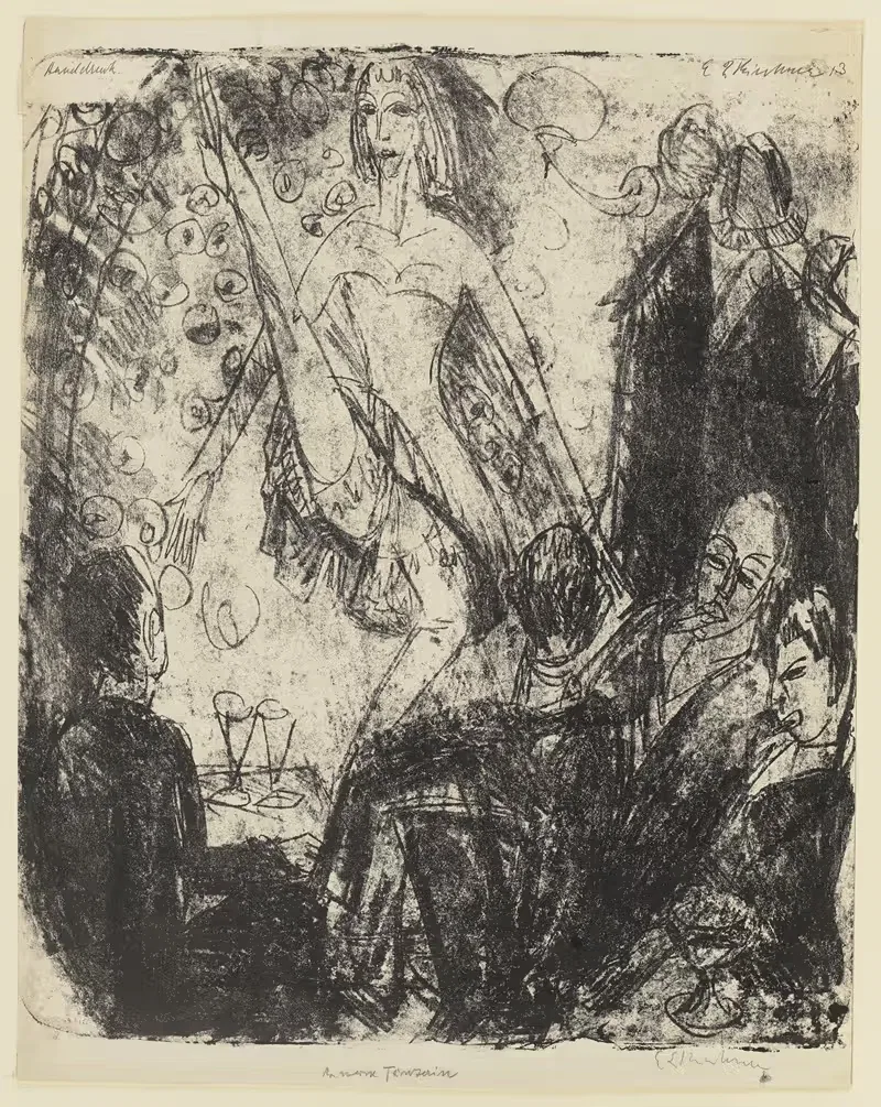 Белая танцовщица by Эрнст Людвиг Кирхнер, 1914 — digital art print download