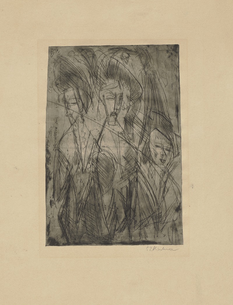 Drei Kokotten bei Nacht — Ernst Ludwig Kirchner