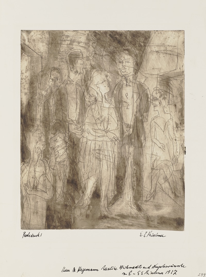 Foyerszene by Эрнст Людвиг Кирхнер, 1927 — digital art print download