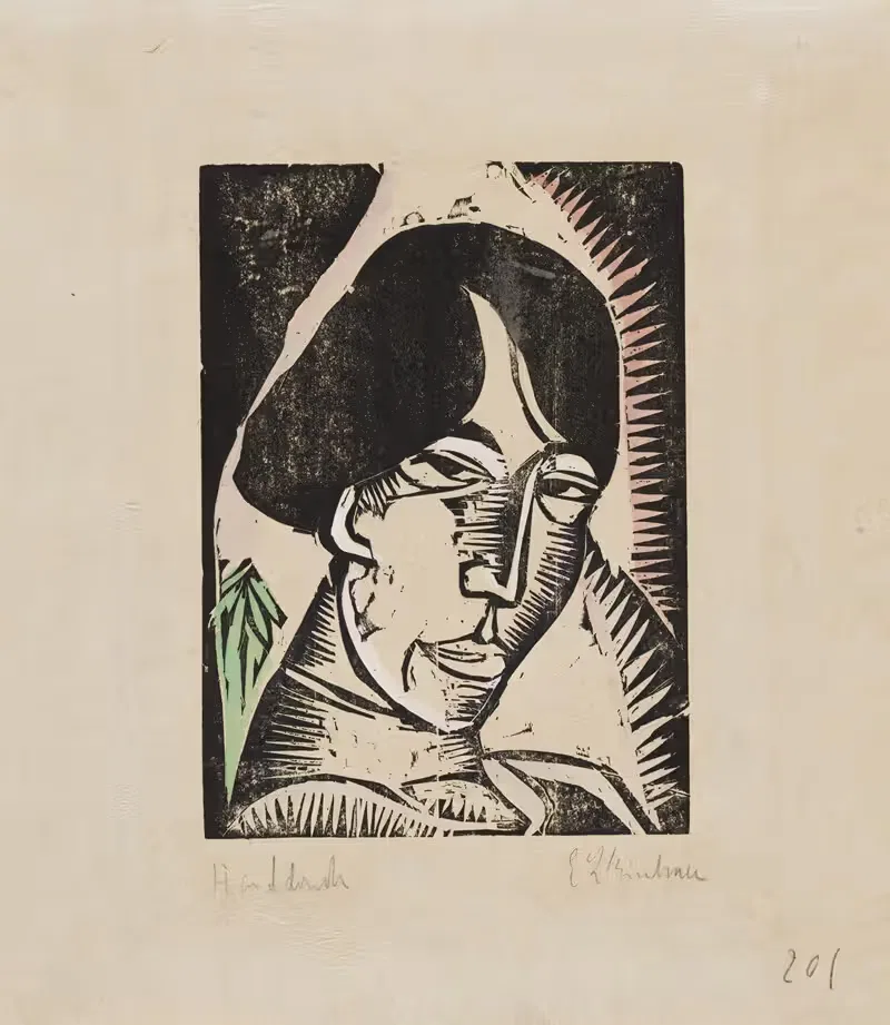 Голова Эрны by Эрнст Людвиг Кирхнер, 1912 — digital art print download