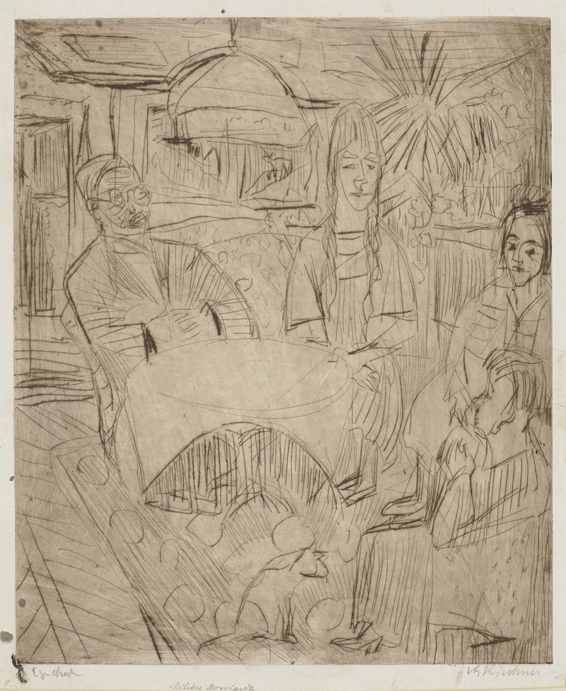 Interieur Bosshart by Ernst Ludwig Kirchner, 1922 — digital art print download