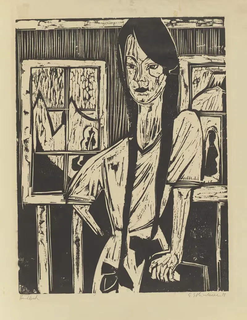 Молодая девушка (дочь Ланге) by Эрнст Людвиг Кирхнер, 1919 — digital art print download