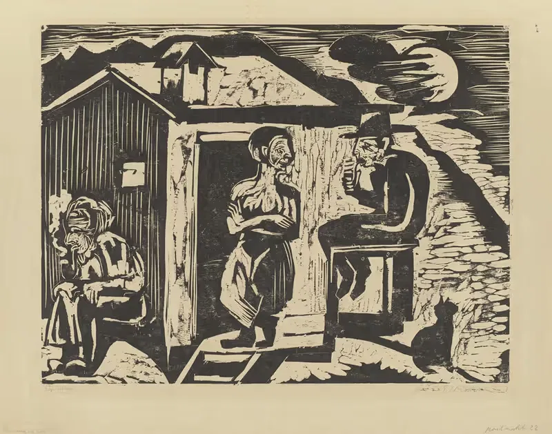 Лунная ночь by Эрнст Людвиг Кирхнер, 1922 — digital art print download