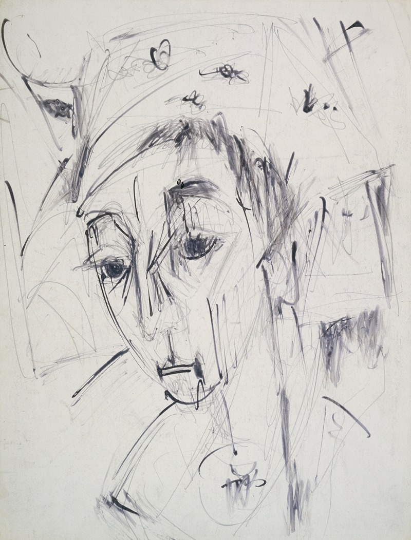 Portrait of Erna Wearing a Hat — Ernst Ludwig Kirchner