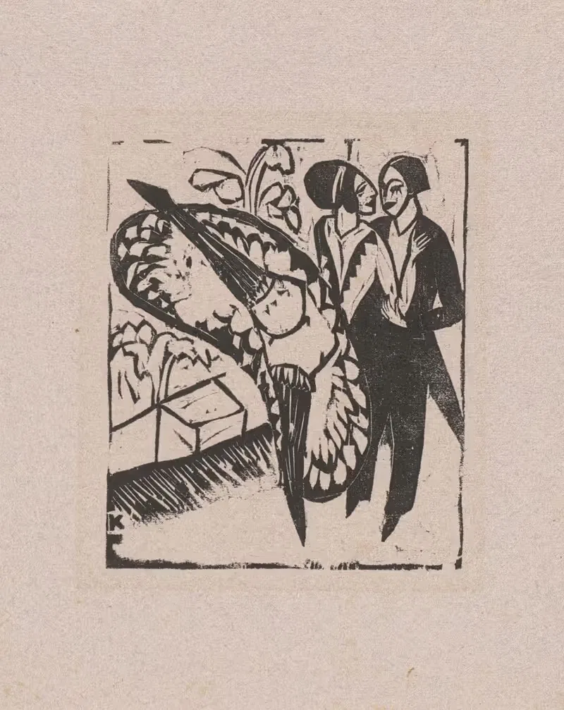 Танец метания by Эрнст Людвиг Кирхнер, 1912 — digital art print download