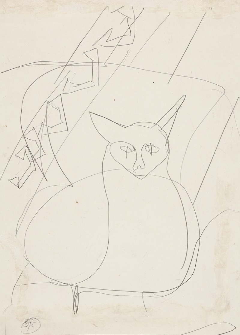 Sketch of a lying cat — Эрнст Людвиг Кирхнер