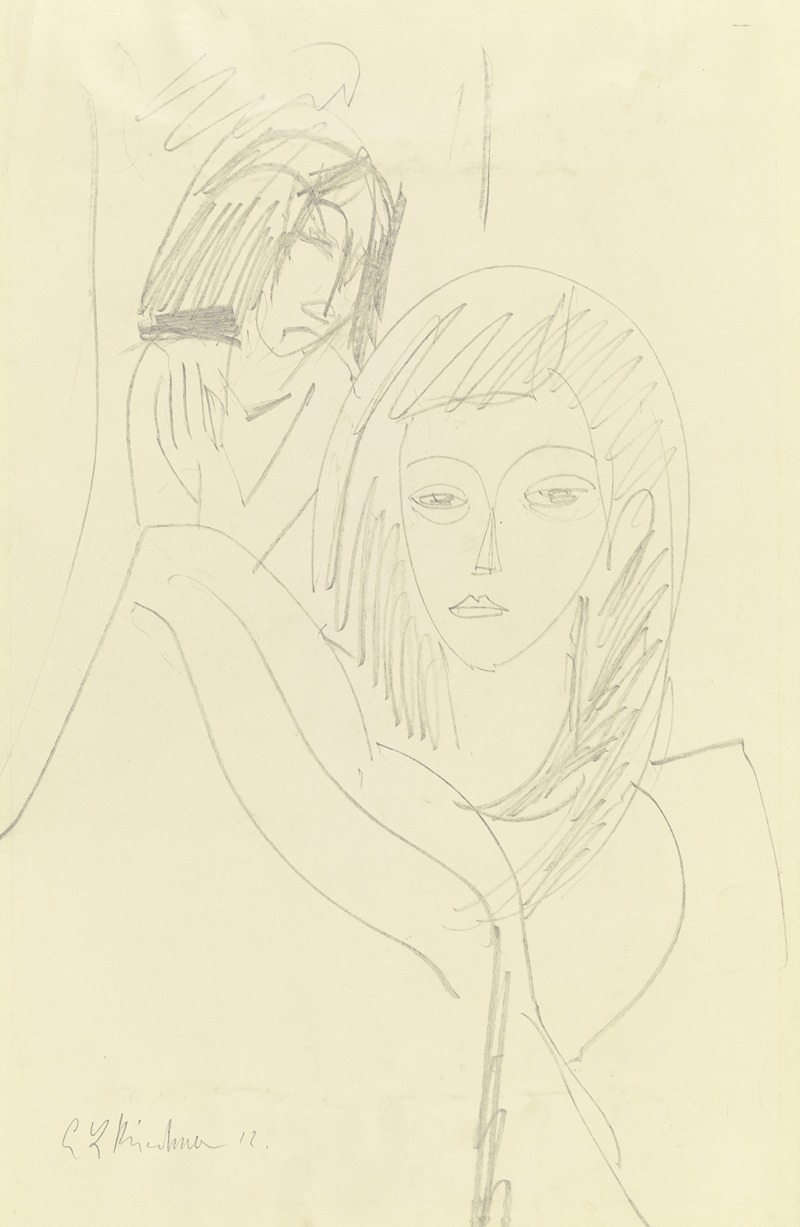 Two girls by Ernst Ludwig Kirchner — digital art print download