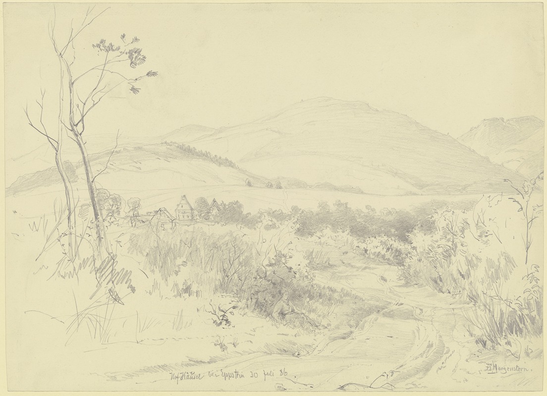 Hof Häusel bei Eppstein im Taunus by Фридрих Эрнст Морганштерн, 1886 — digital art print download
