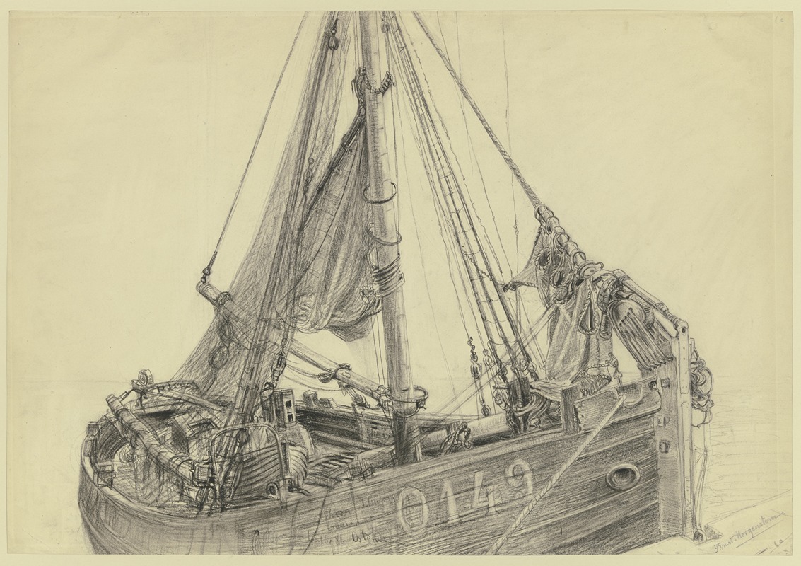 Fishing boat by Фридрих Эрнст Морганштерн, 1886 — digital art print download