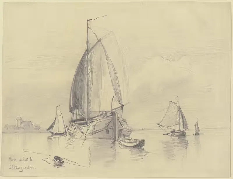 On the Scheldt near Veere — Friedrich Ernst Morgenstern