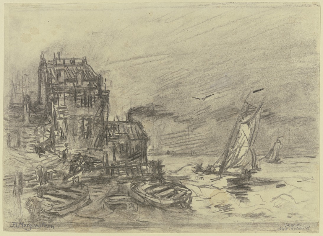 Veere port by Friedrich Ernst Morgenstern — digital art print download