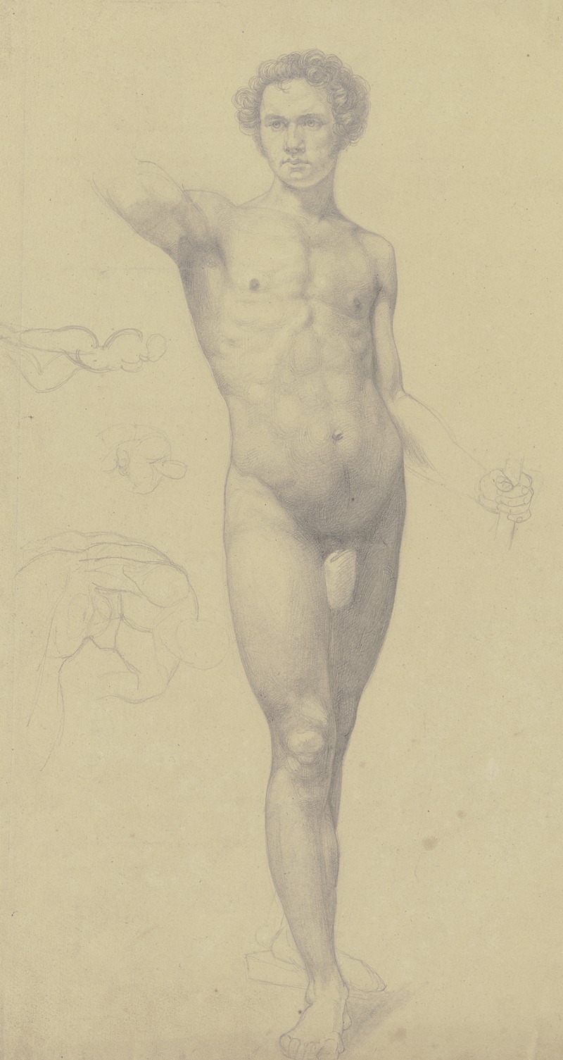 Mänlicher Akt, stehend en face by Eugen Eduard Schäffer — digital art print download
