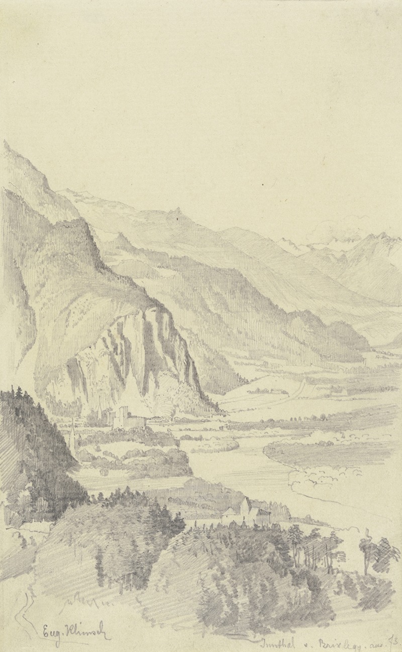 Innthal von Brixlegg aus gesehen — Eugen Klimsch