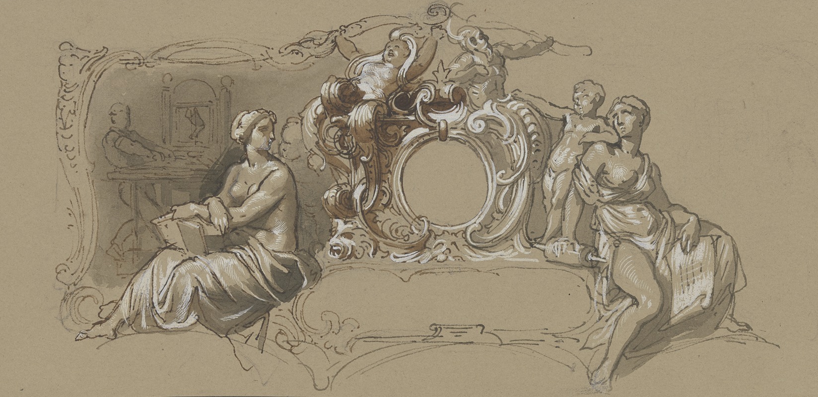 Kopfleiste mit figürlichem Schmuck by Евген Климш — digital art print download