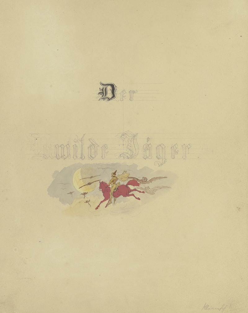 Titelblatt; Der wilde Jäger by Евген Климш — digital art print download