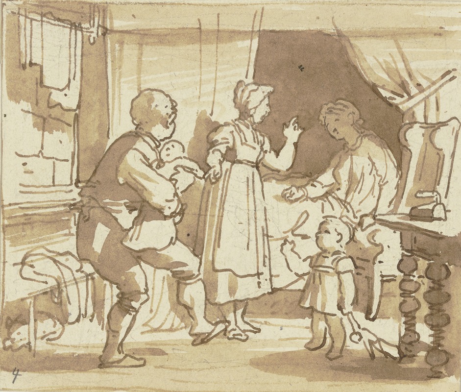 Young family by Евген Климш — digital art print download