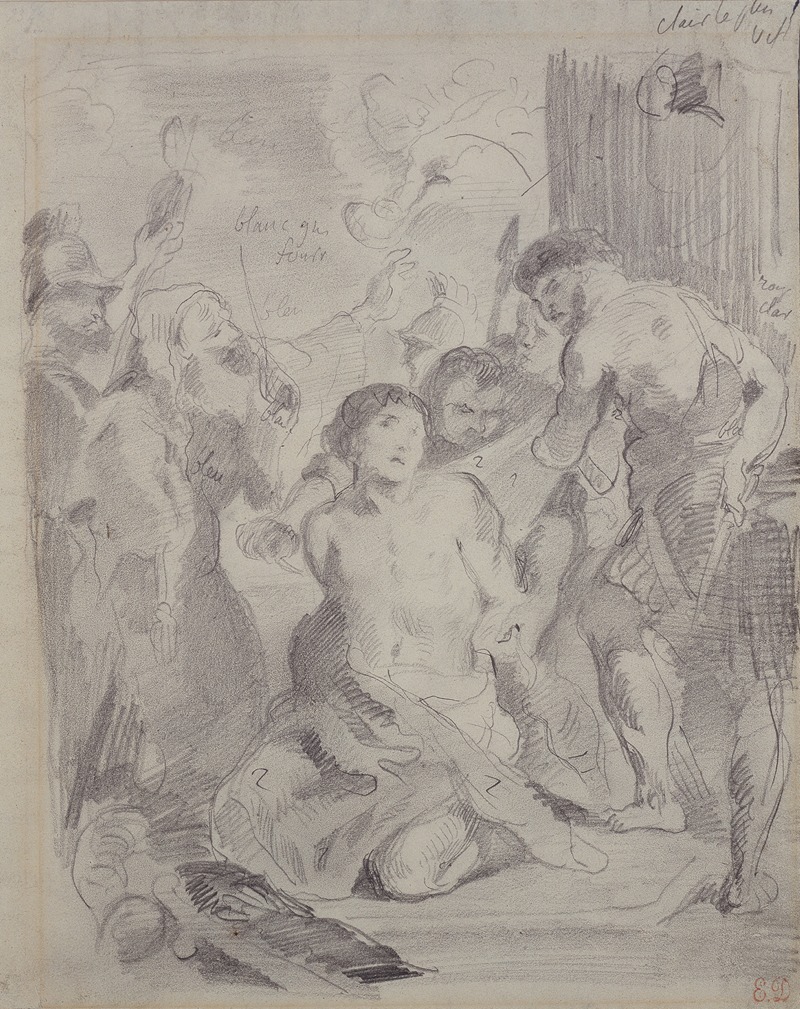 Martyrium des Heiligen Georg by Эжен Делакруа, 1845 — digital art print download