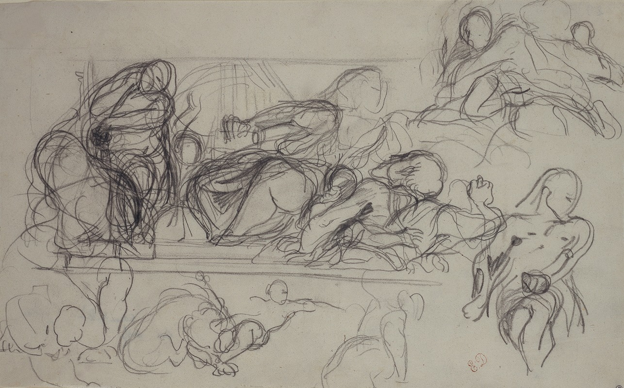 Studie für eine Dekorationsmalerei im Palais Bourbon — Eugène Delacroix