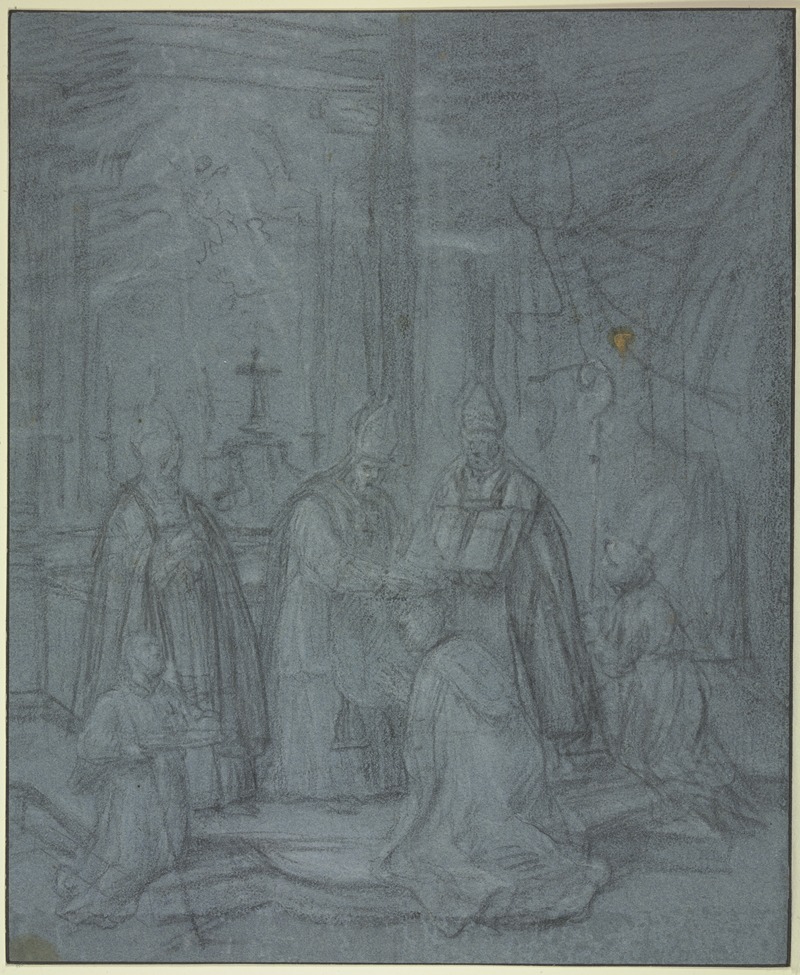 Ordination of a bishop by Eustache Le Sueur — digital art print download