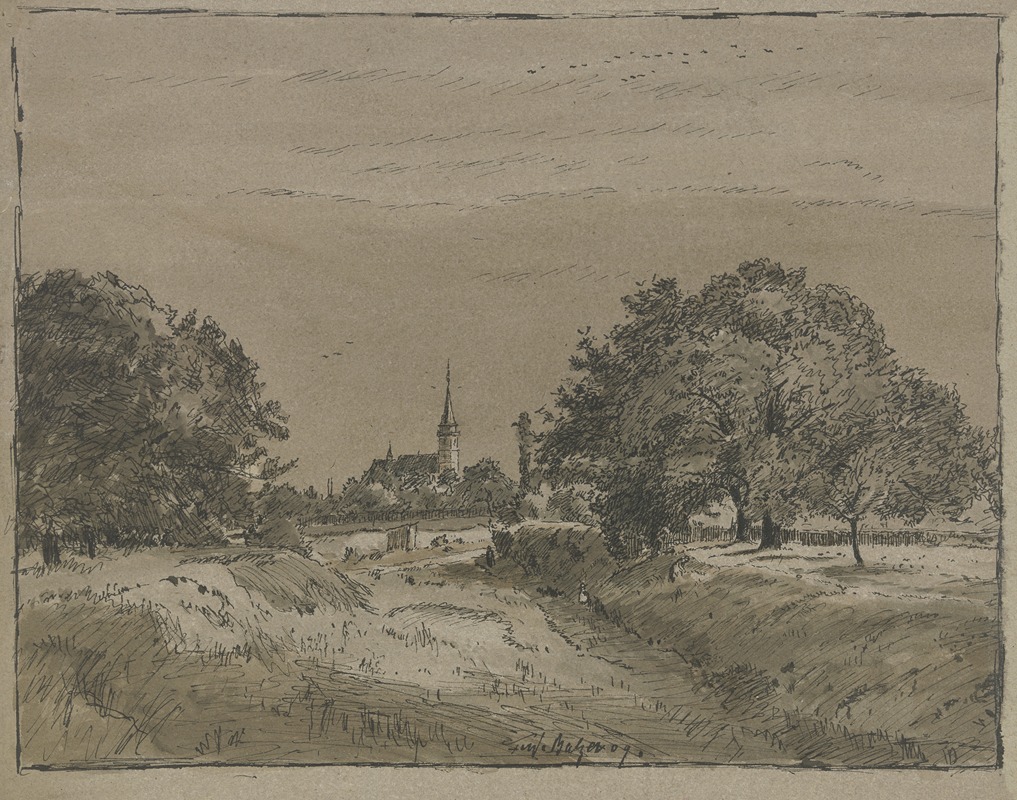 Blick auf die Kirche in Oberursel — Фердинанд Бальцер